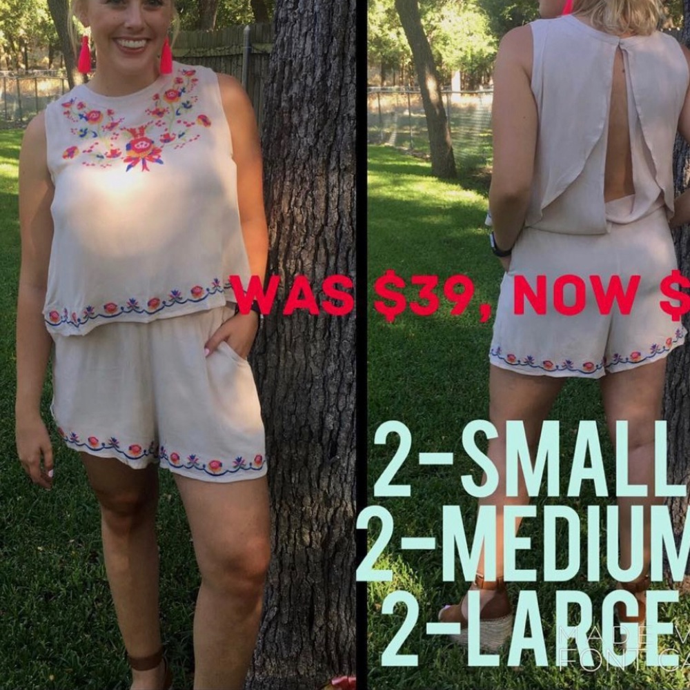 Embroidered Romper